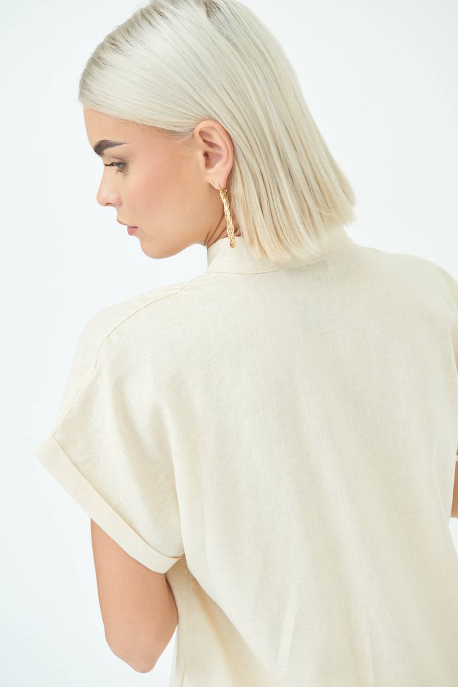 Kikisix CAMICIA MANICA ALETTA NATURALE Economico
