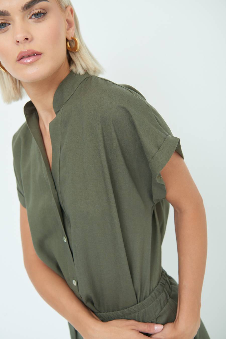 Kikisix CAMICIA MANICA ALETTA VERDE MILITARE Online