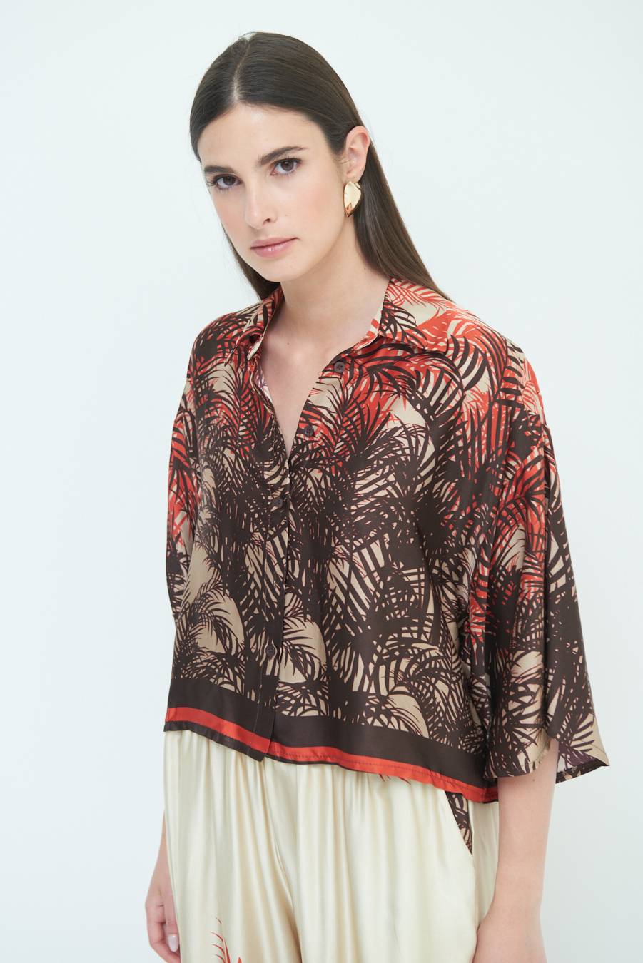 Kikisix CAMICIA FANTASIA BALZA MORO/ARANCIO Hotsell