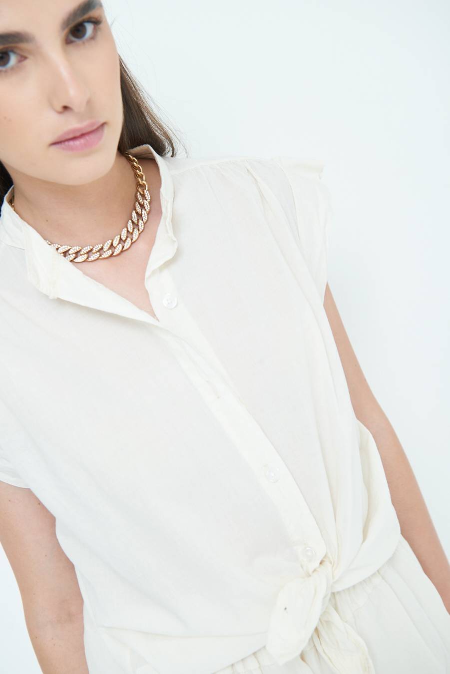 Kikisix CAMICIA SMANICATA CON NODO BURRO Offerta