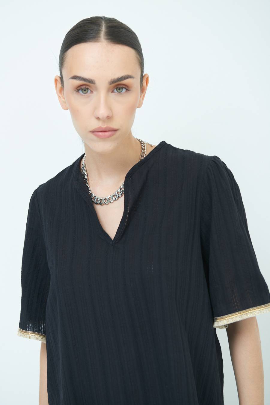 Kikisix CASACCA CON INSERTO ORO NERO Presa
