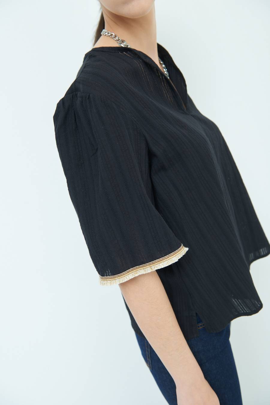 Kikisix CASACCA CON INSERTO ORO NERO Presa