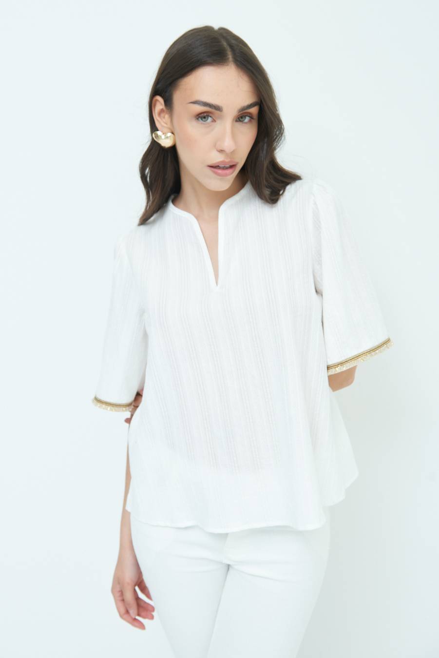 Kikisix CASACCA CON INSERTO ORO BIANCO Sconto