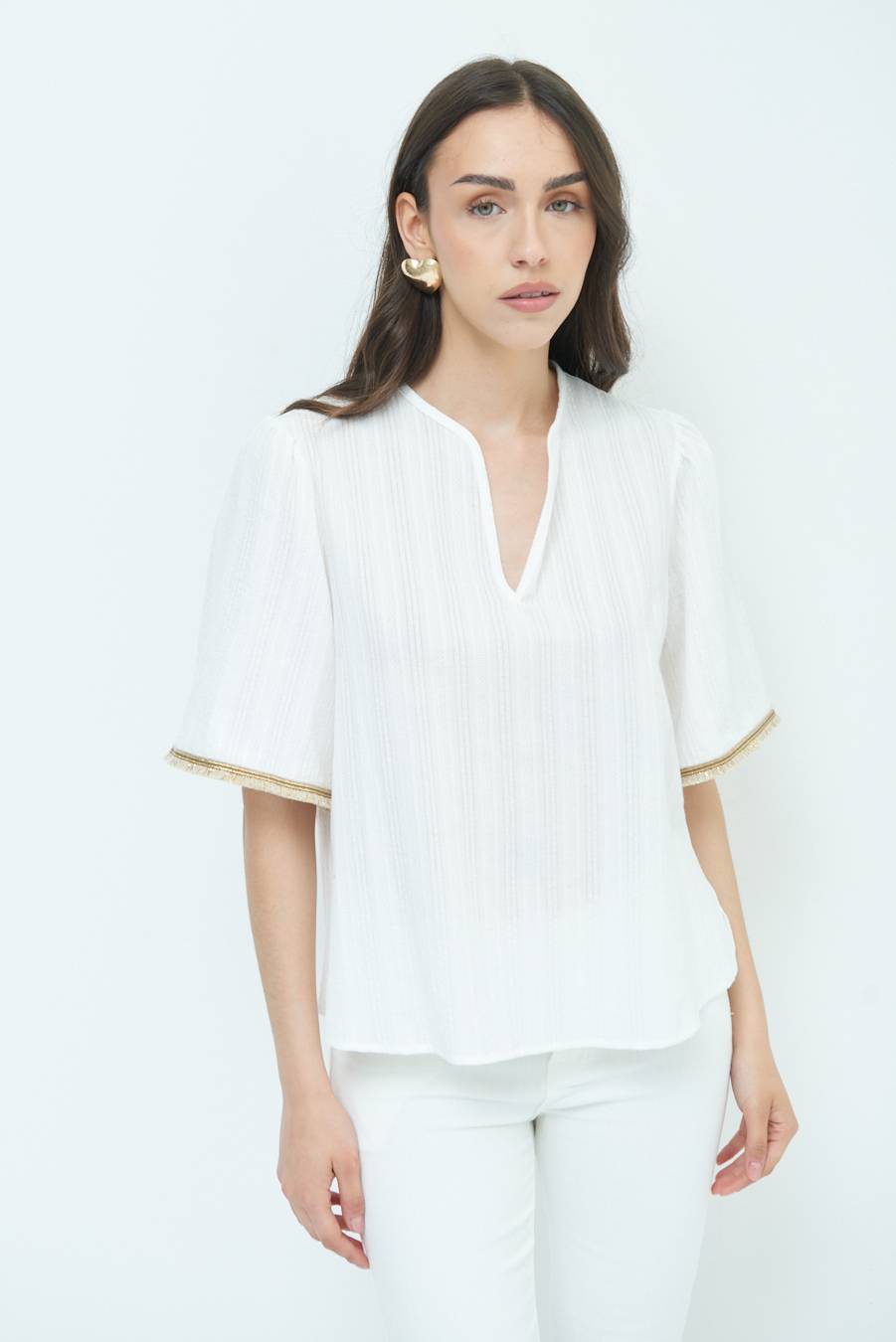 Kikisix CASACCA CON INSERTO ORO BIANCO Sconto