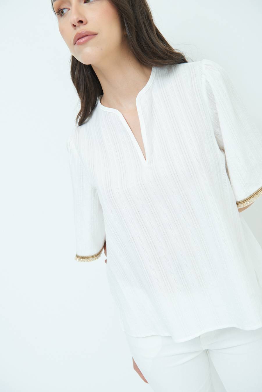 Kikisix CASACCA CON INSERTO ORO BIANCO Sconto