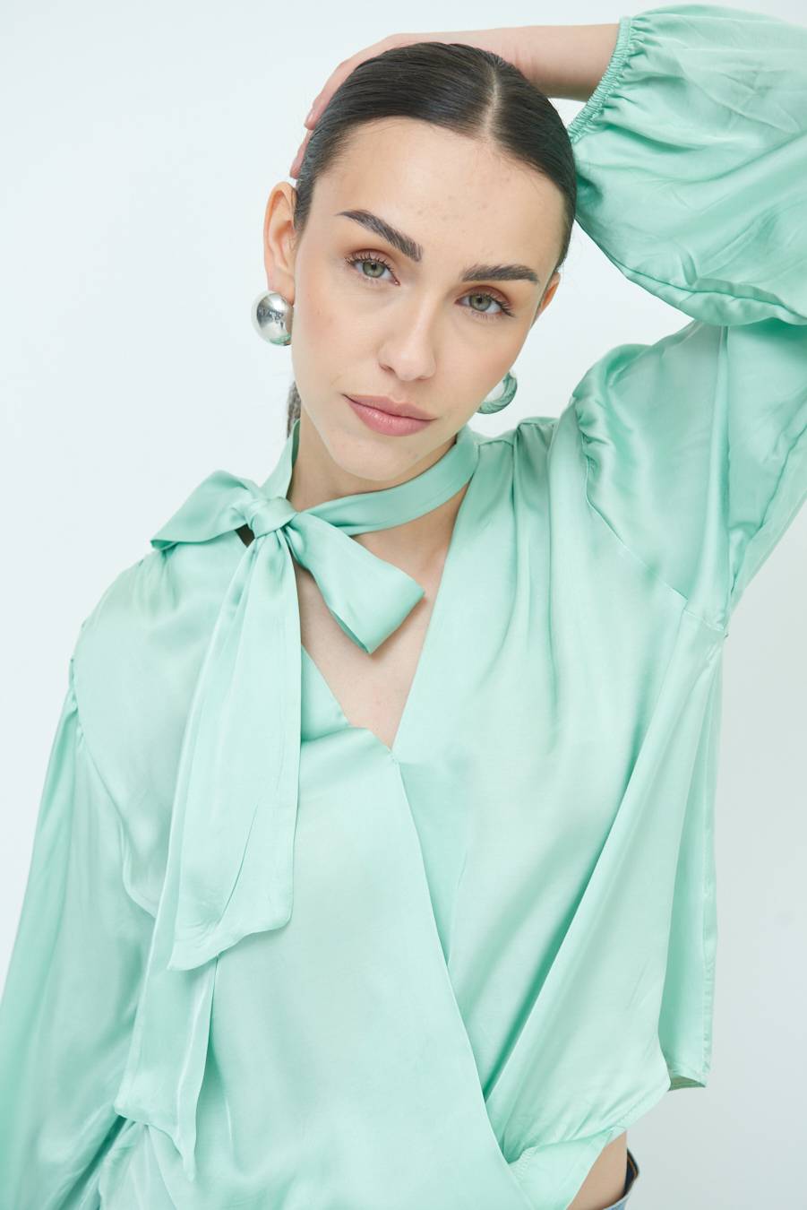 Kikisix CASACCA INCROCIO RASO VISCOSA VERDE Offerta