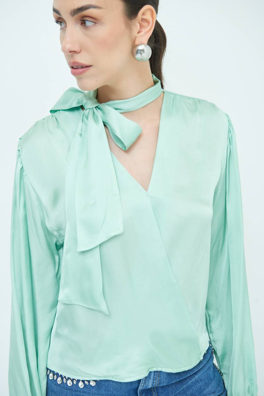 Kikisix CASACCA INCROCIO RASO VISCOSA VERDE Offerta