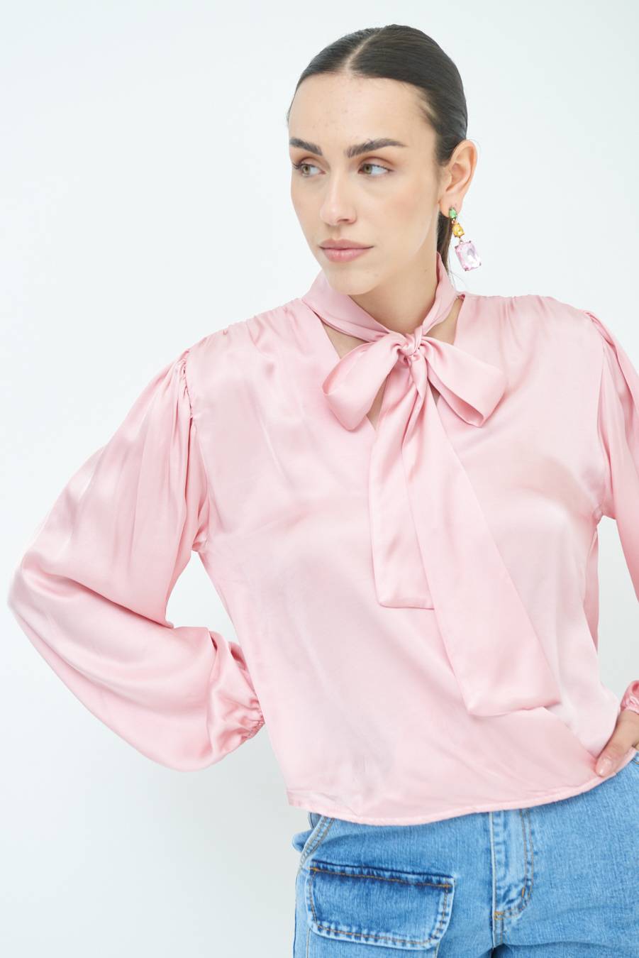 Kikisix CASACCA INCROCIO RASO VISCOSA ROSA Economico