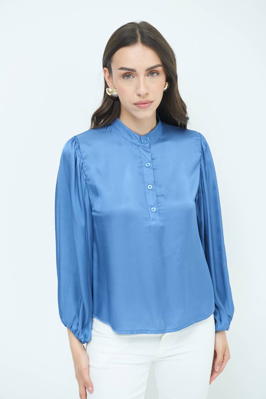 Kikisix CAMICIA POLO RASO VISCOSA POLVERE In Saldo