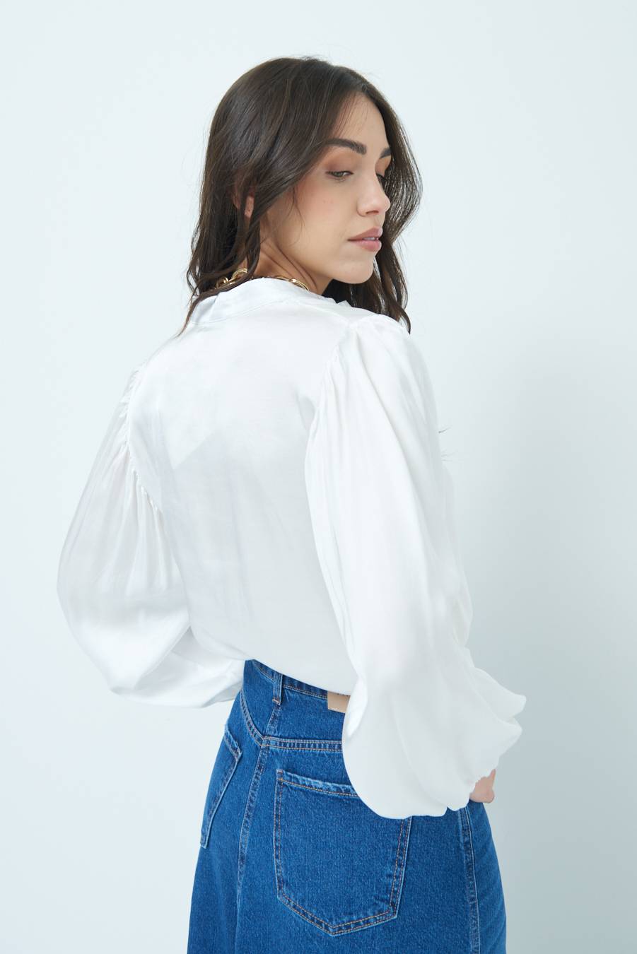 Kikisix CAMICIA POLO RASO VISCOSA BURRO Moda