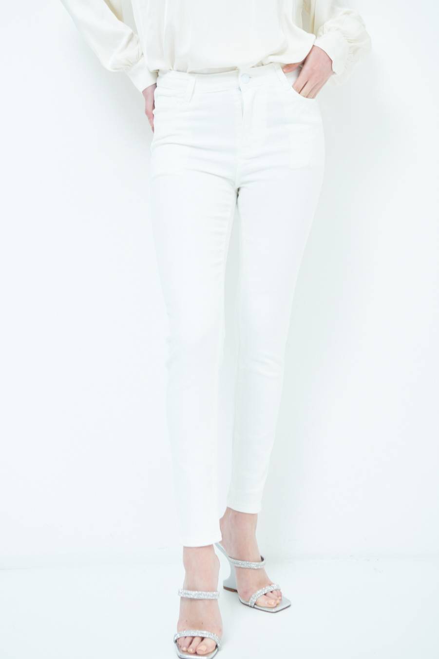 Kikisix JEANS PUSH BIANCO Outlet