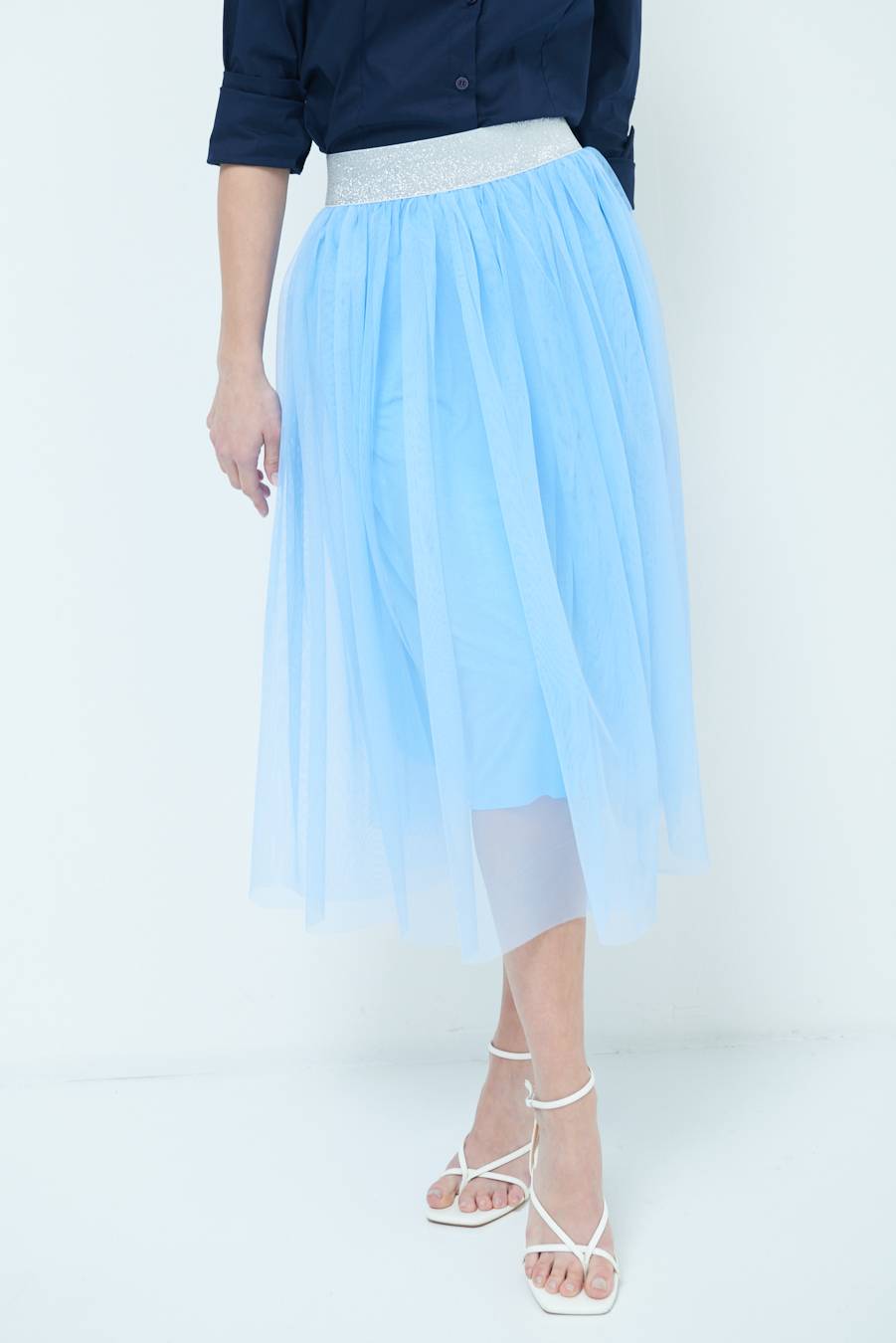Kikisix GONNA TULLE CELESTE Promozione