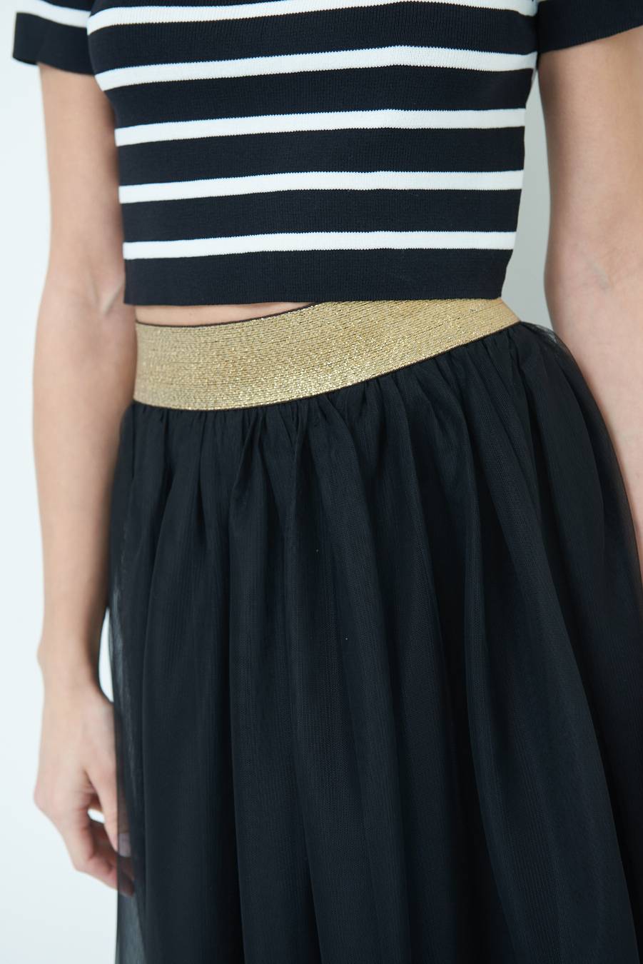 Kikisix GONNA TULLE NERO Spedizione Gratuita