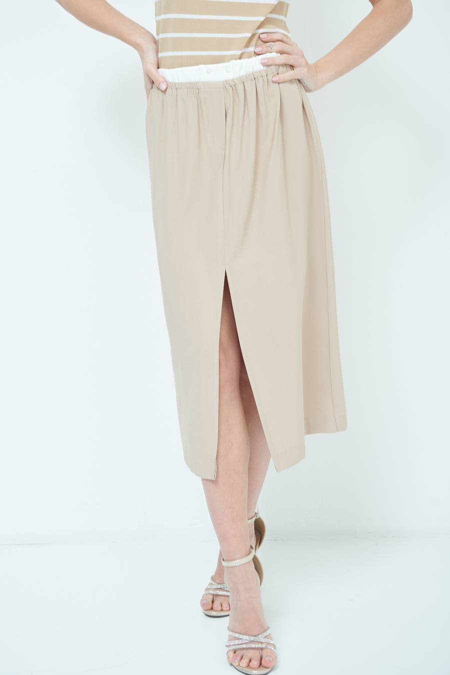 Kikisix LONGUETTE CON COSTINA VITA BEIGE Negozi Online