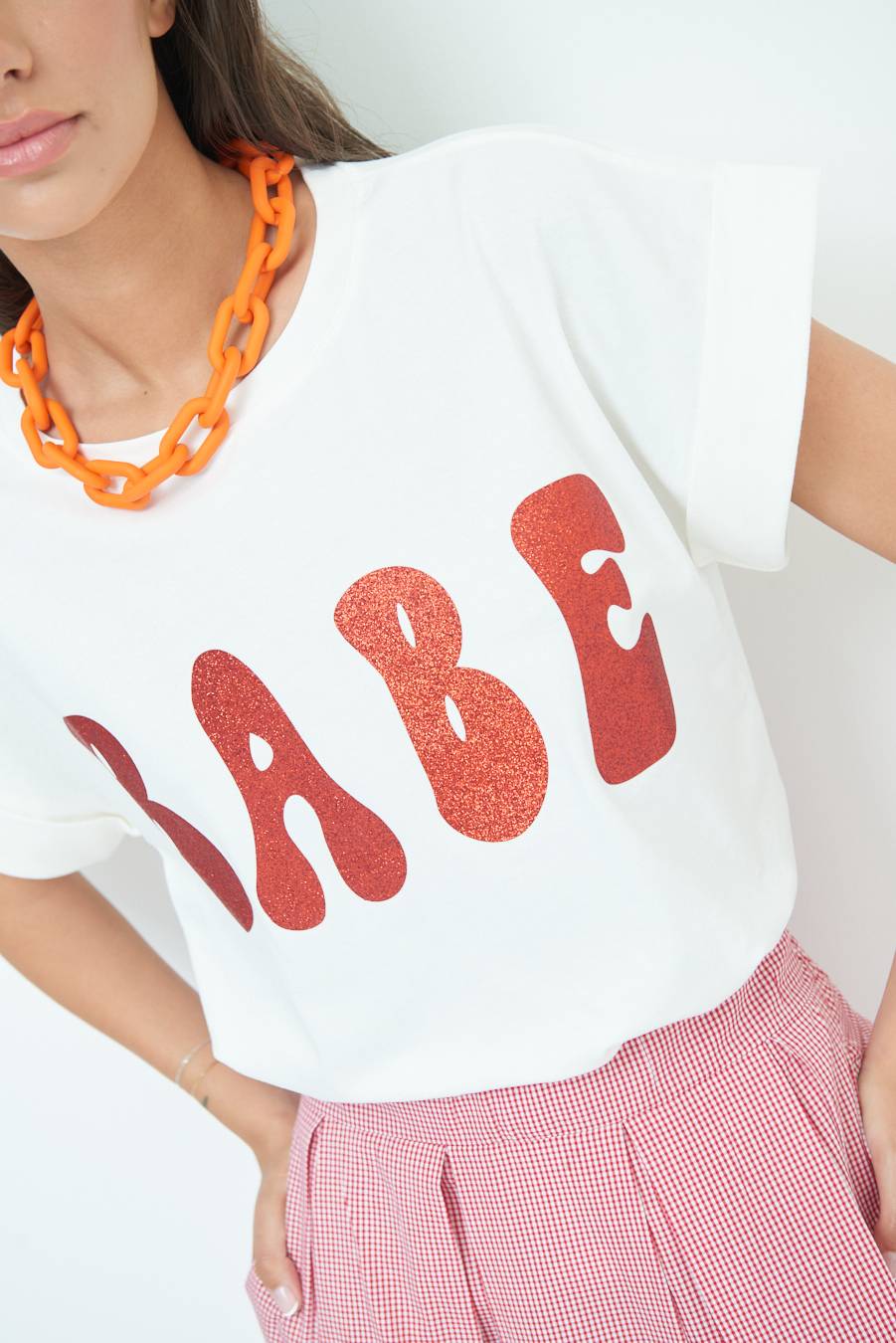 Kikisix T-SHIRT "BABE" ROSSO Outlet