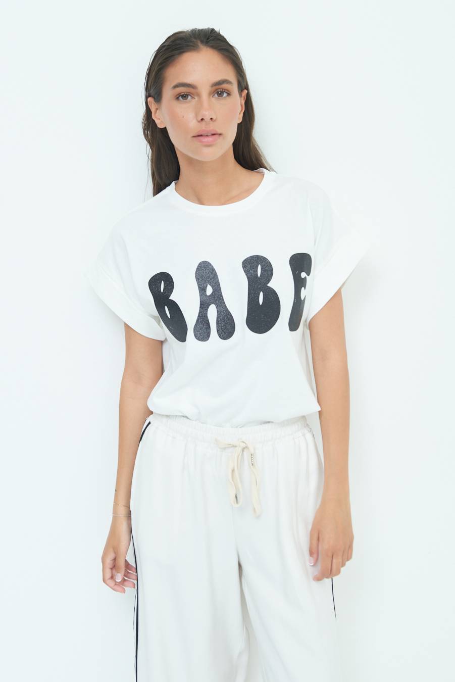 Kikisix T-SHIRT "BABE" NERO In Vendita
