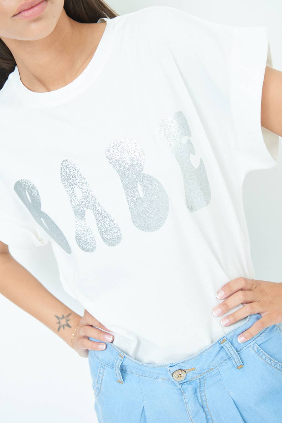Kikisix T-SHIRT "BABE" ARGENTO Saldi