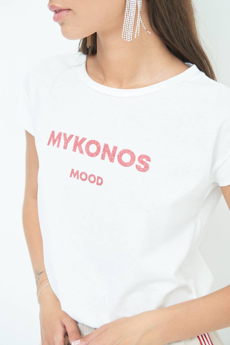Kikisix T-SHIRT ''MYKONOS'' ROSSO Saldi Di Fabbrica