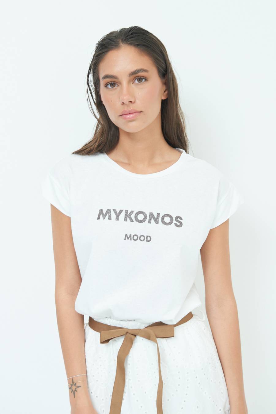 Kikisix T-SHIRT ''MYKONOS'' CIOCCOLATO I Più Venduti