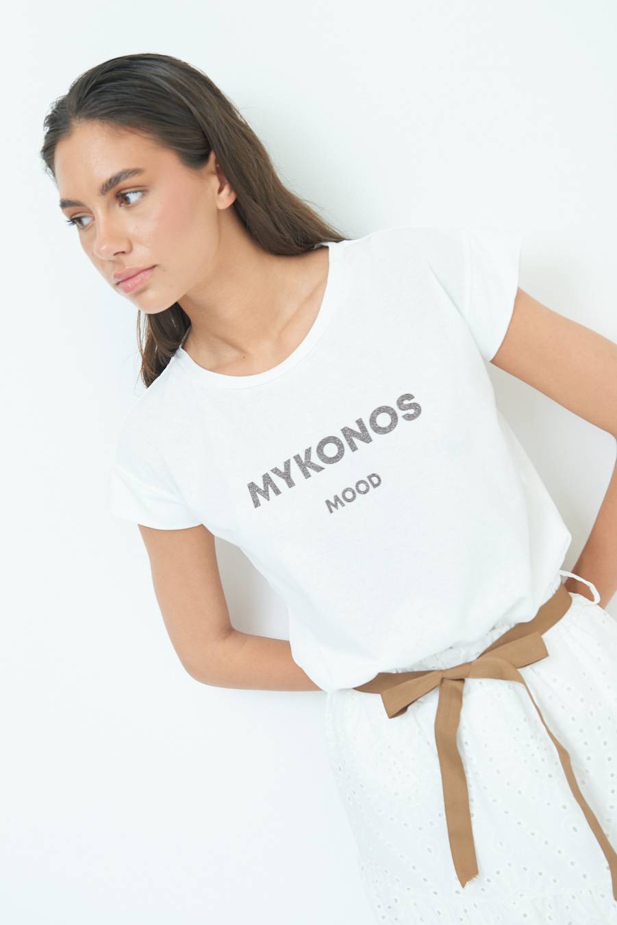 Kikisix T-SHIRT ''MYKONOS'' CIOCCOLATO I Più Venduti