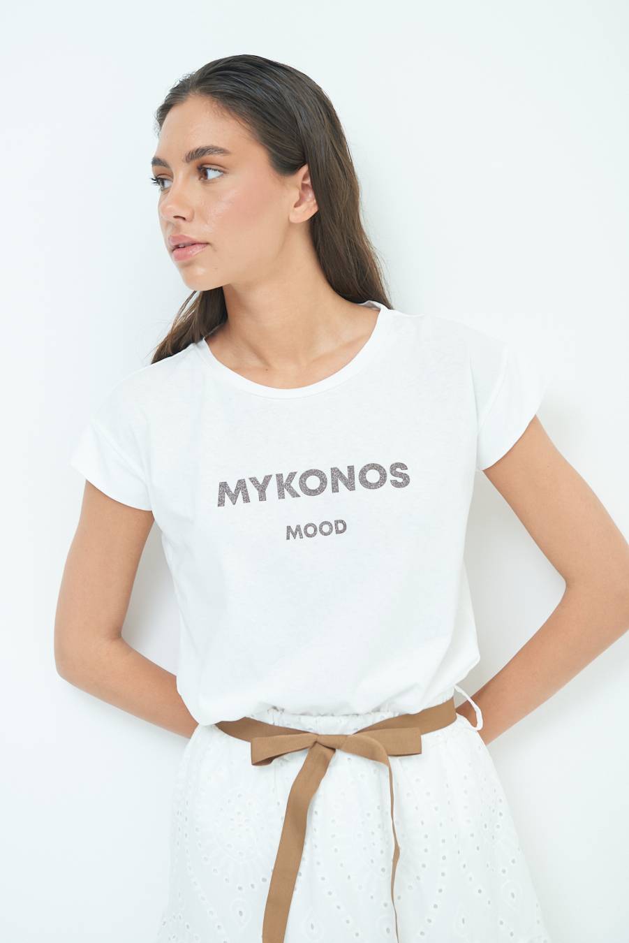 Kikisix T-SHIRT ''MYKONOS'' CIOCCOLATO I Più Venduti