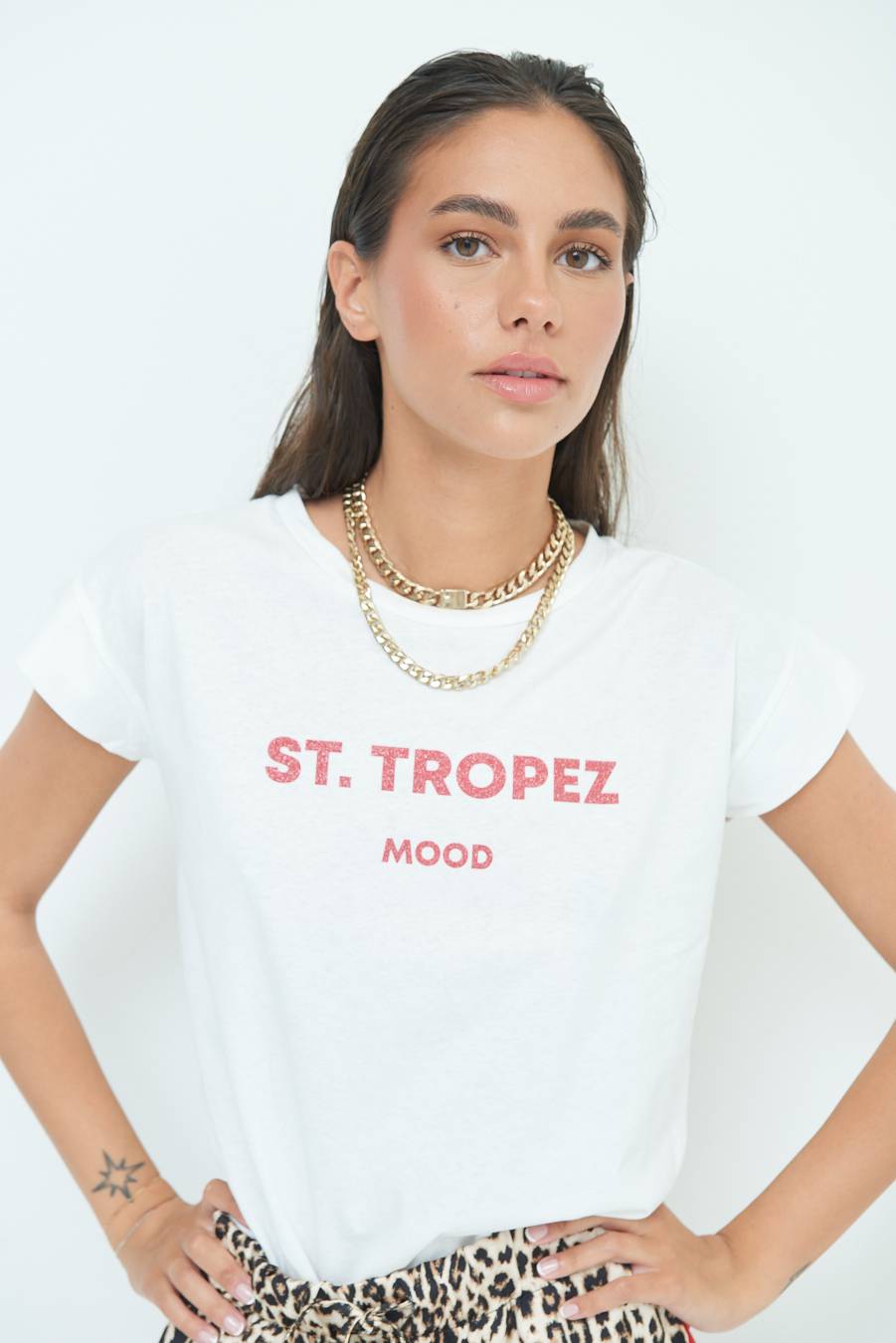 Kikisix T-SHIRT ''ST.TROPEZ'' ROSSO In Saldo