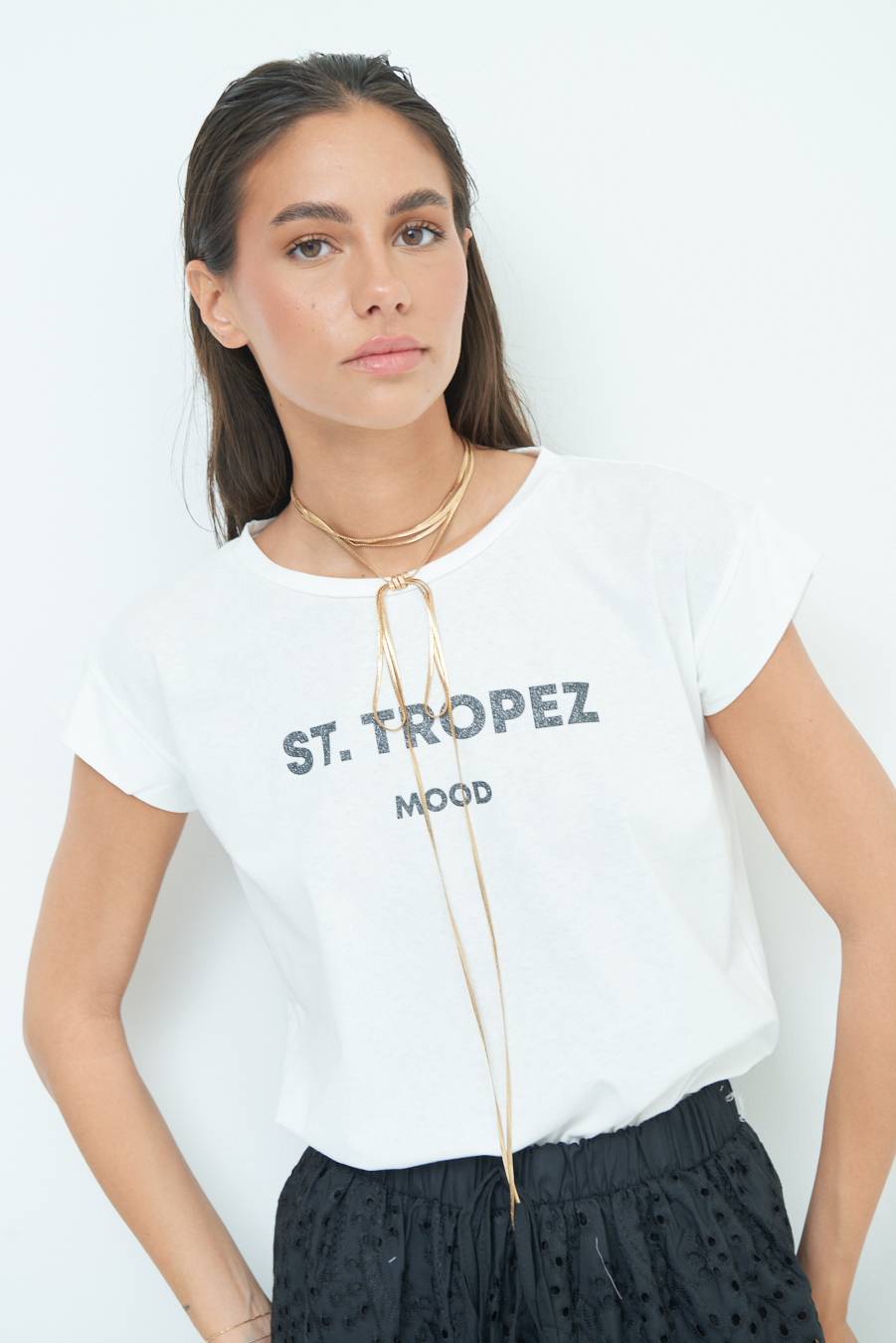 Kikisix T-SHIRT ''ST.TROPEZ'' NERO 2025