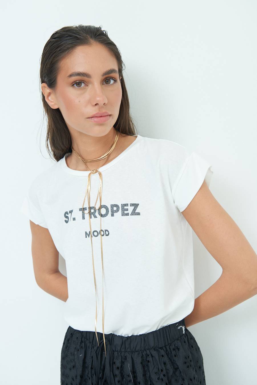 Kikisix T-SHIRT ''ST.TROPEZ'' NERO 2025