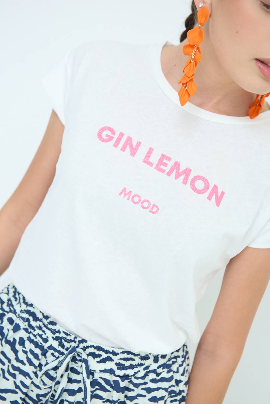 Kikisix T-SHIRT ''GIN LEMON'' BUBBLE Nuovo