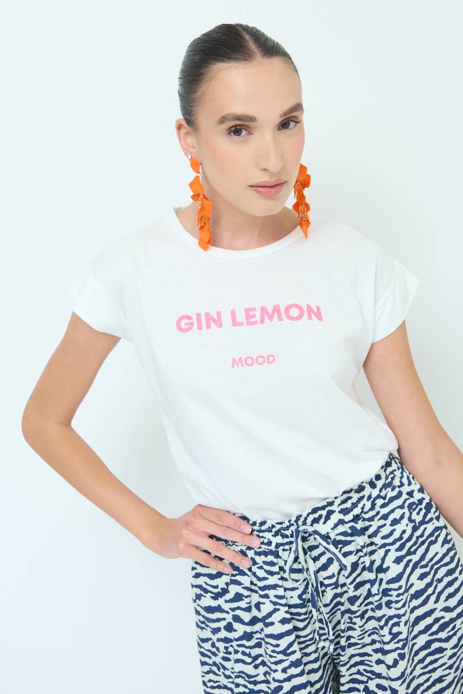 Kikisix T-SHIRT ''GIN LEMON'' BUBBLE Nuovo