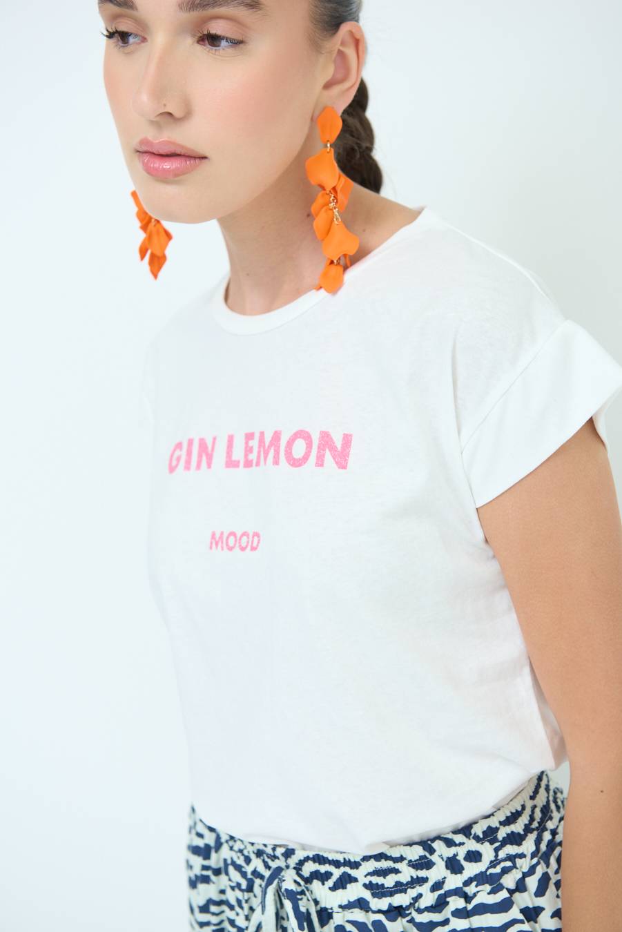 Kikisix T-SHIRT ''GIN LEMON'' BUBBLE Nuovo