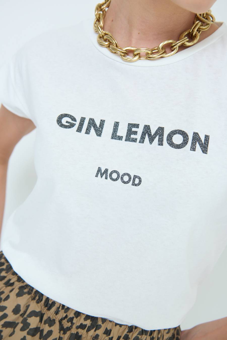 Kikisix T-SHIRT ''GIN LEMON'' NERO Qualità
