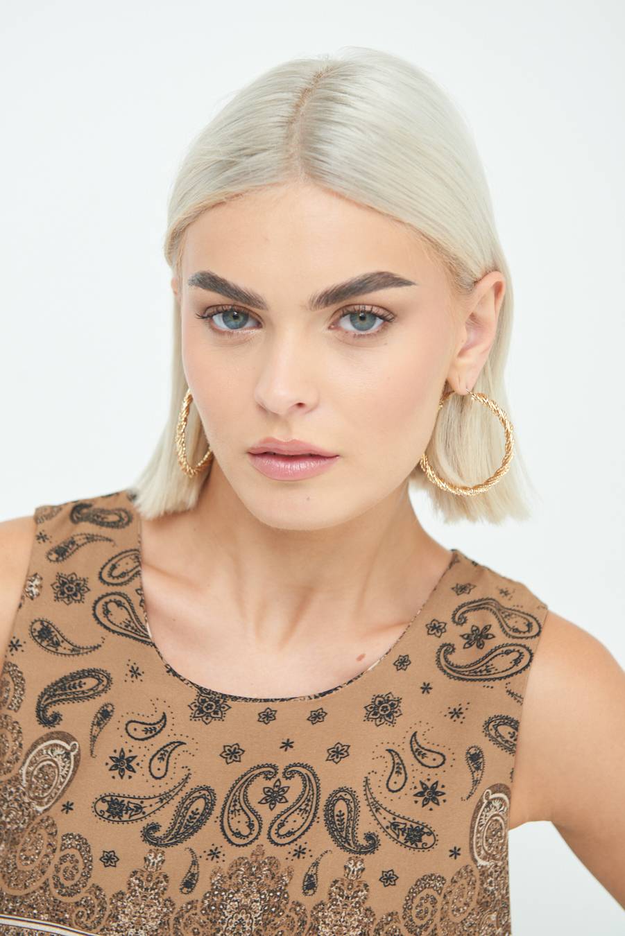 Kikisix CROP TOP STAMPA CAMMELLO Pezzi Unici