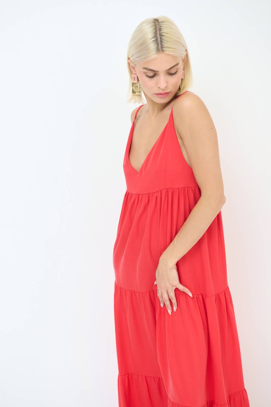 Kikisix ABITO AMPIO MAXI ROSSO Acquista Ora