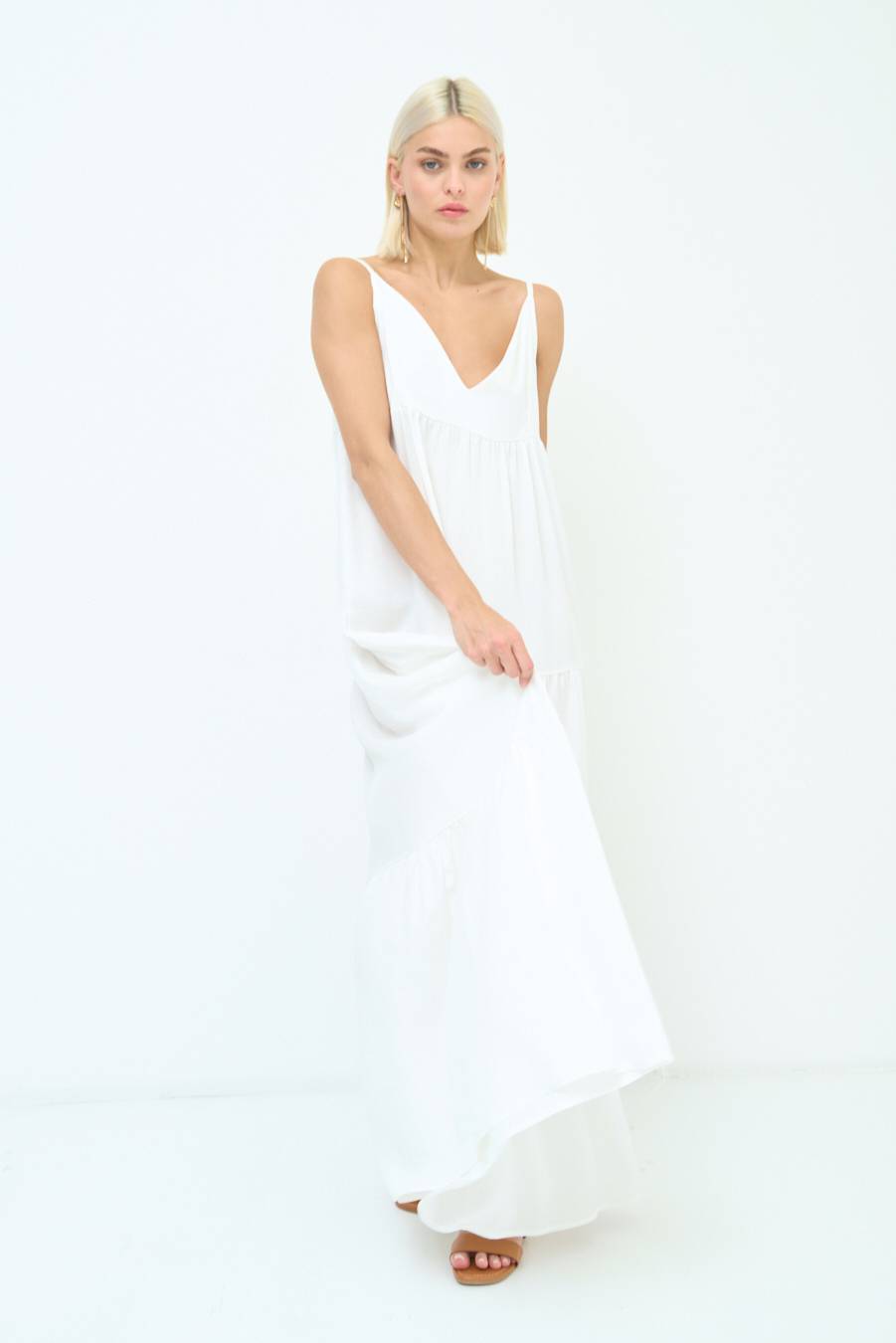 Kikisix ABITO AMPIO MAXI BIANCO Promozione Limitata