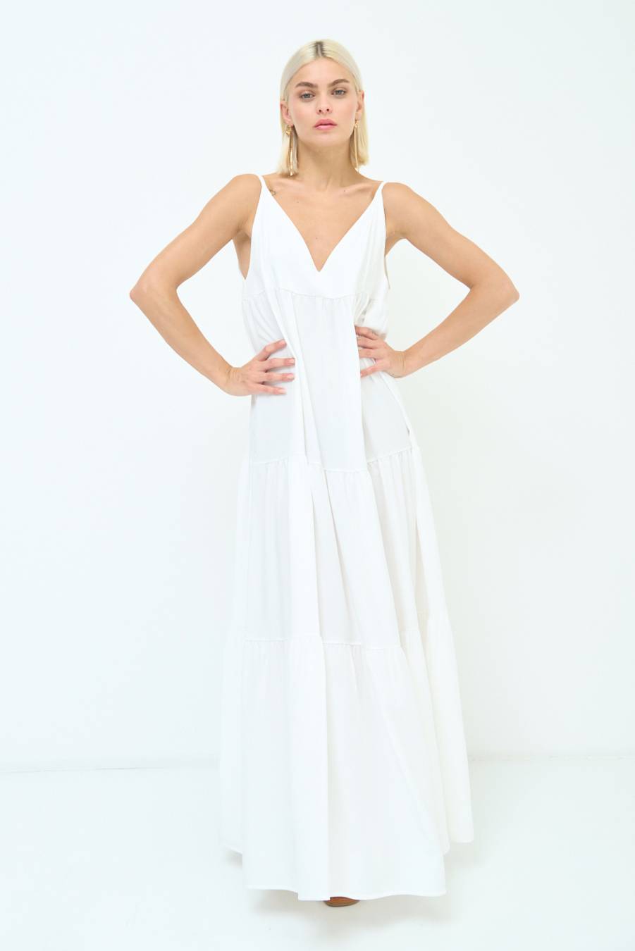 Kikisix ABITO AMPIO MAXI BIANCO Promozione Limitata