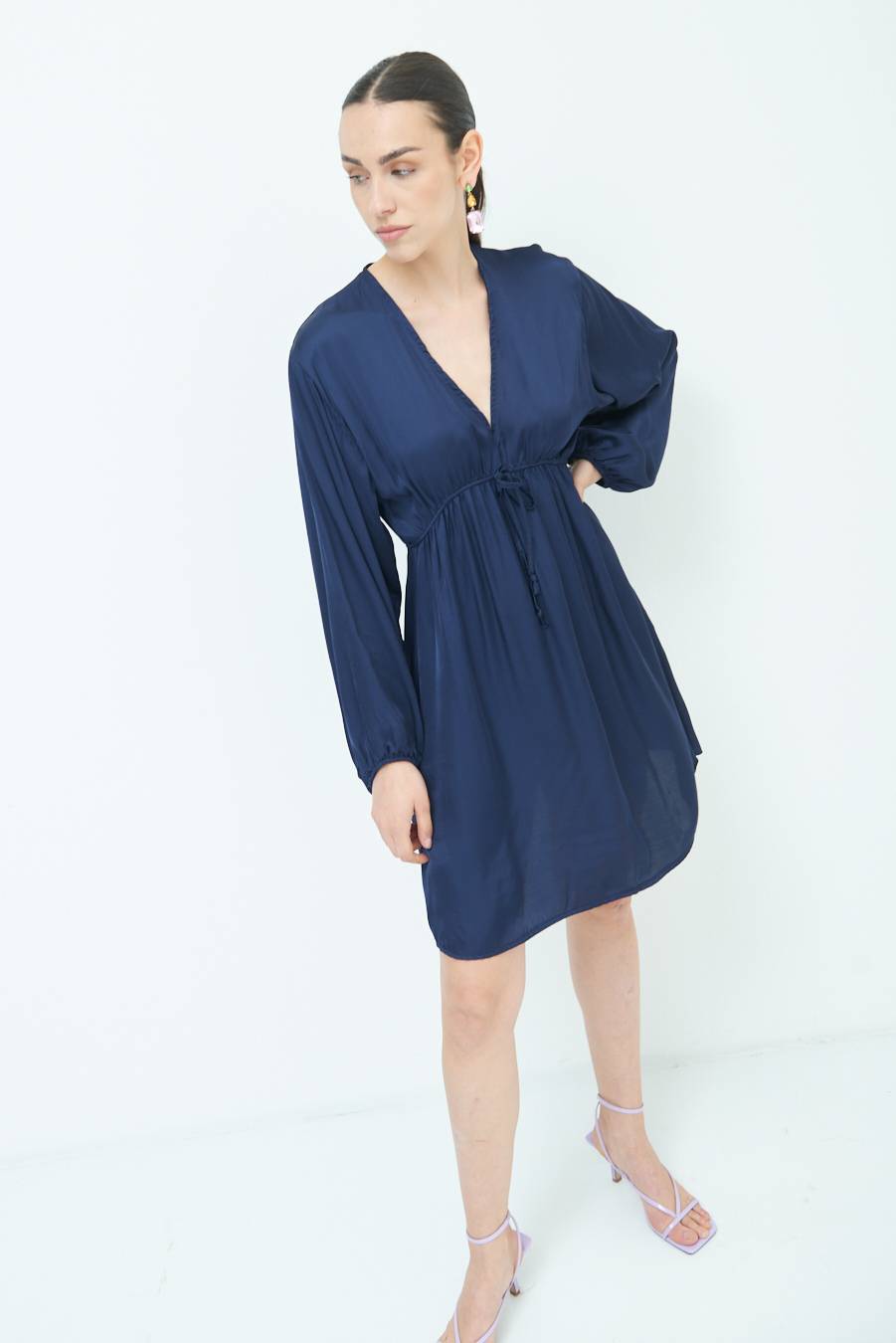Kikisix ABITO COULICE RASO VISCOSA BLU Outlet