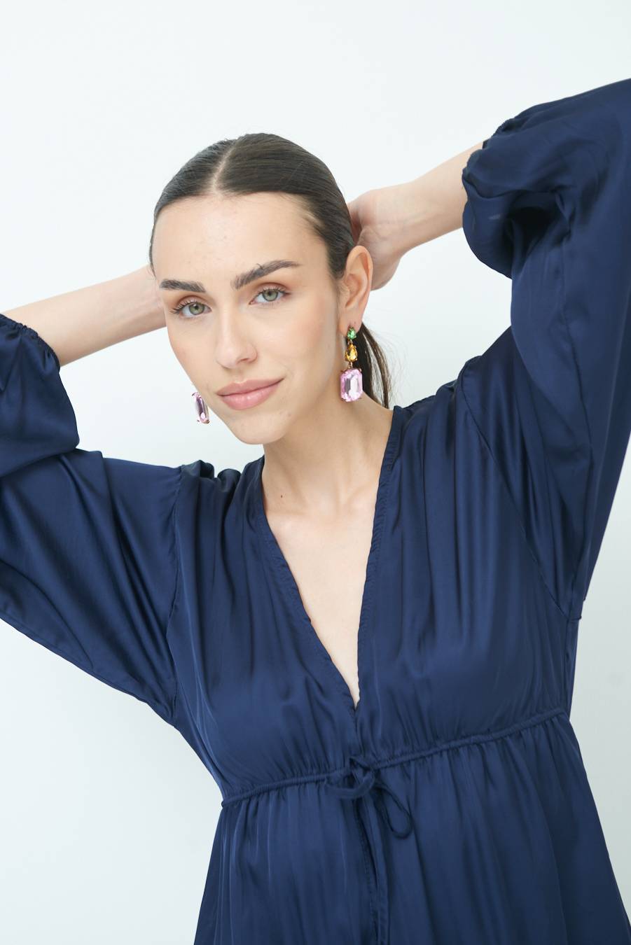 Kikisix ABITO COULICE RASO VISCOSA BLU Outlet
