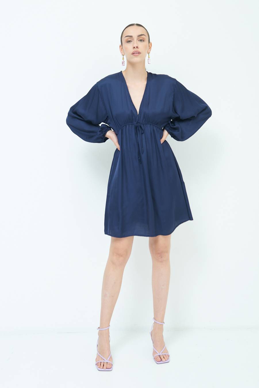 Kikisix ABITO COULICE RASO VISCOSA BLU Outlet
