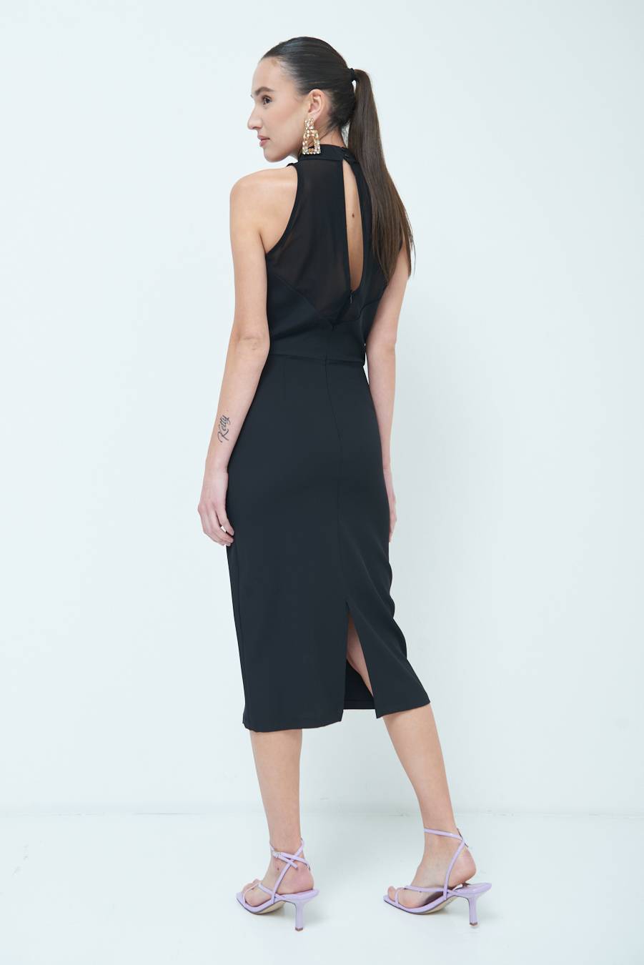 Kikisix VESTITO CADI+RETE NERO Italia