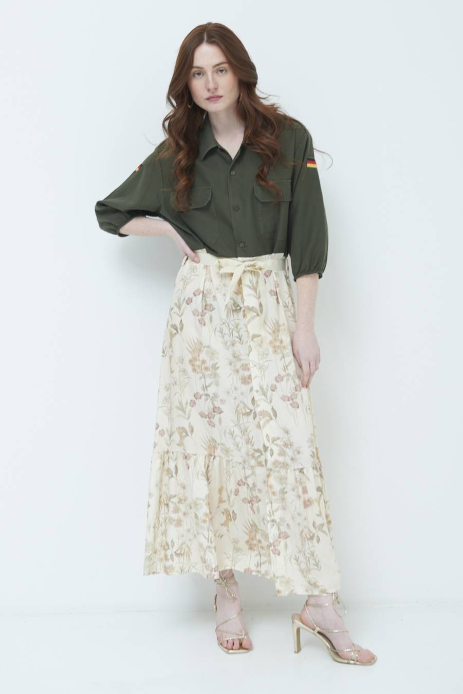 Kikisix ABITO GONNA FANTASIA VINTAGE BEIGE Fino Al -60%