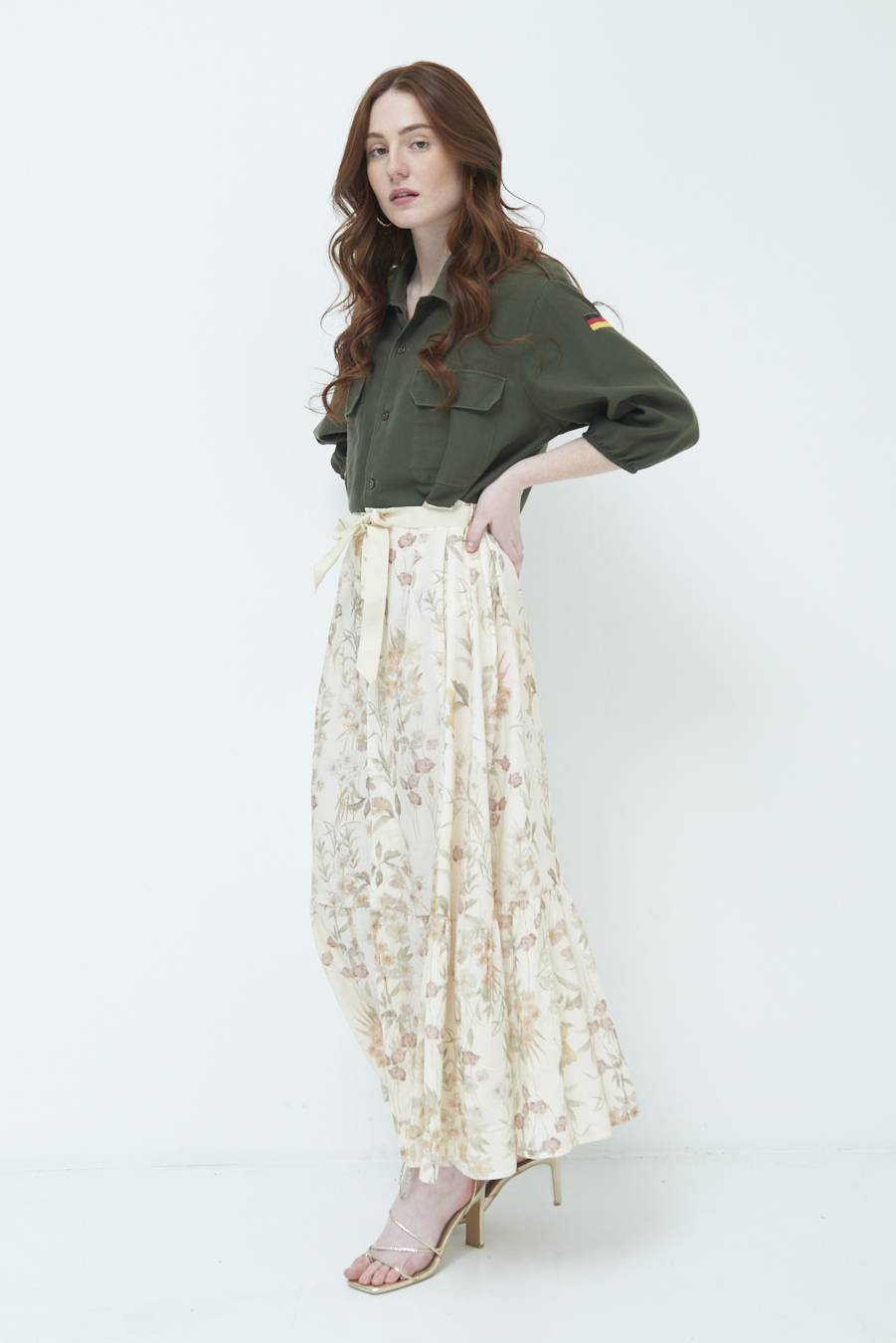 Kikisix ABITO GONNA FANTASIA VINTAGE BEIGE Fino Al -60%