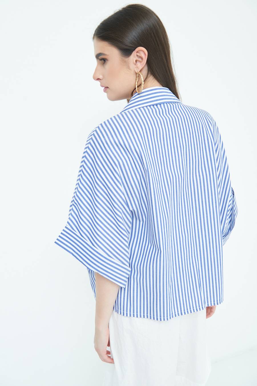 Kikisix CAMICIA OVER CON TASCHE BLU Convenienza