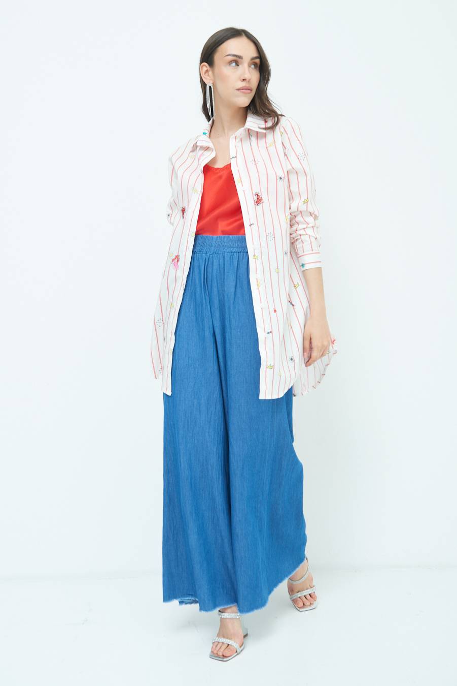 Kikisix CAMICIA ABITO FANTASIA ROSSO/BURRO Vendite Flash