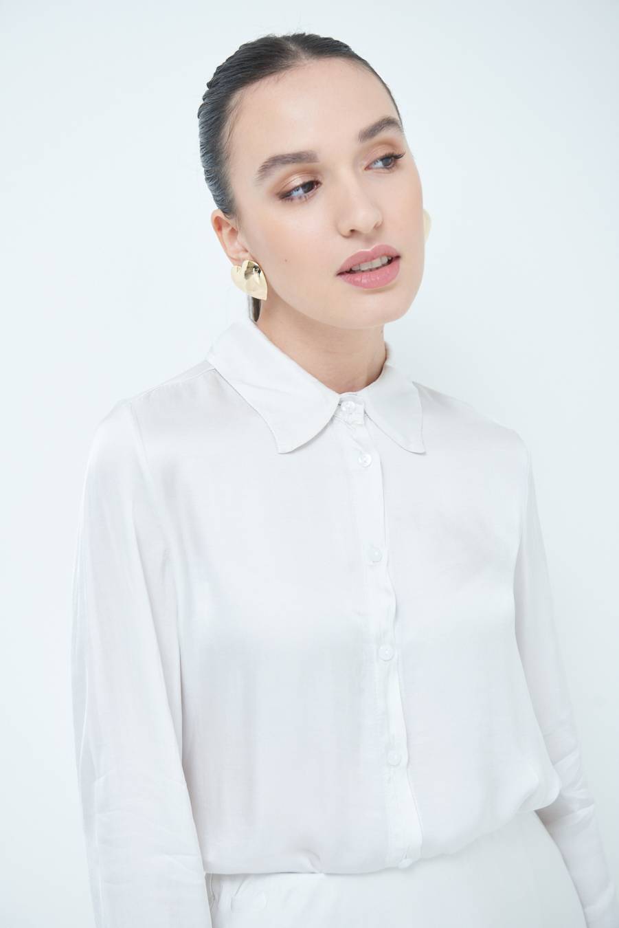 Kikisix CAMICIA RASO VISCOSA BEIGE Qualità