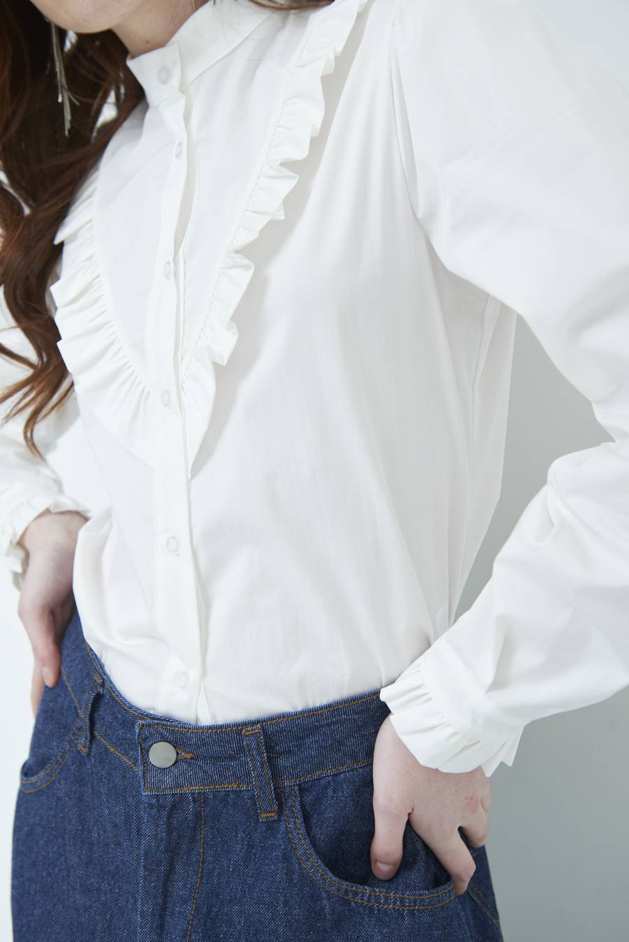 Kikisix CAMICIA CON ROUCHE BURRO Consegna Veloce