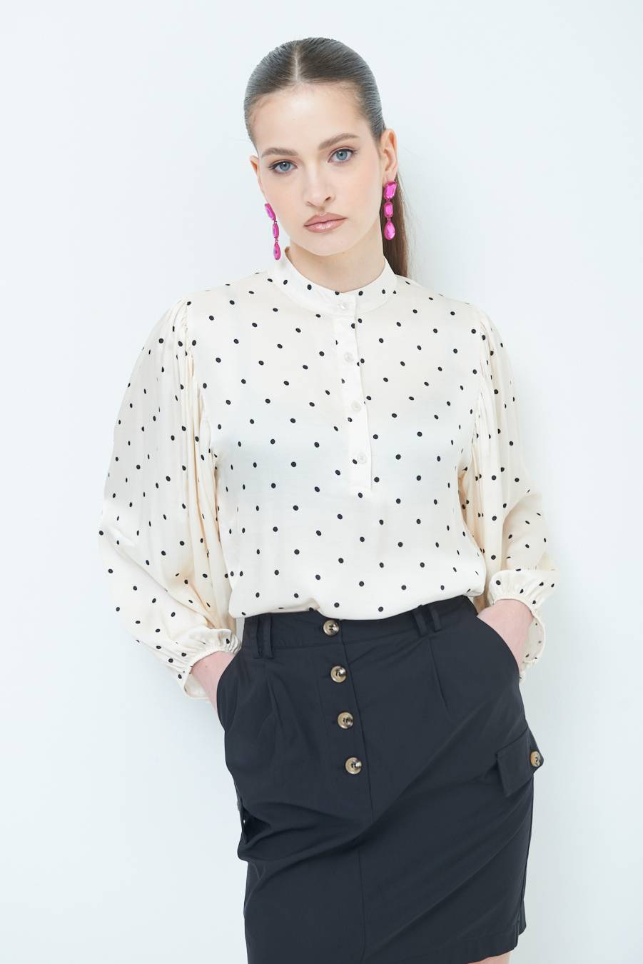 Kikisix CASACCA POIS RASO NERO Vendita Calda