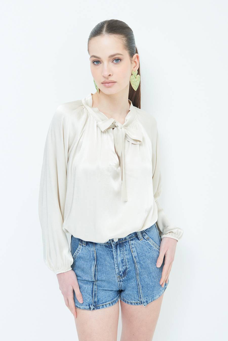 Kikisix CASACCA RASO VISCOSA FIOCCO/CRAVATTA BEIGE I Più Venduti