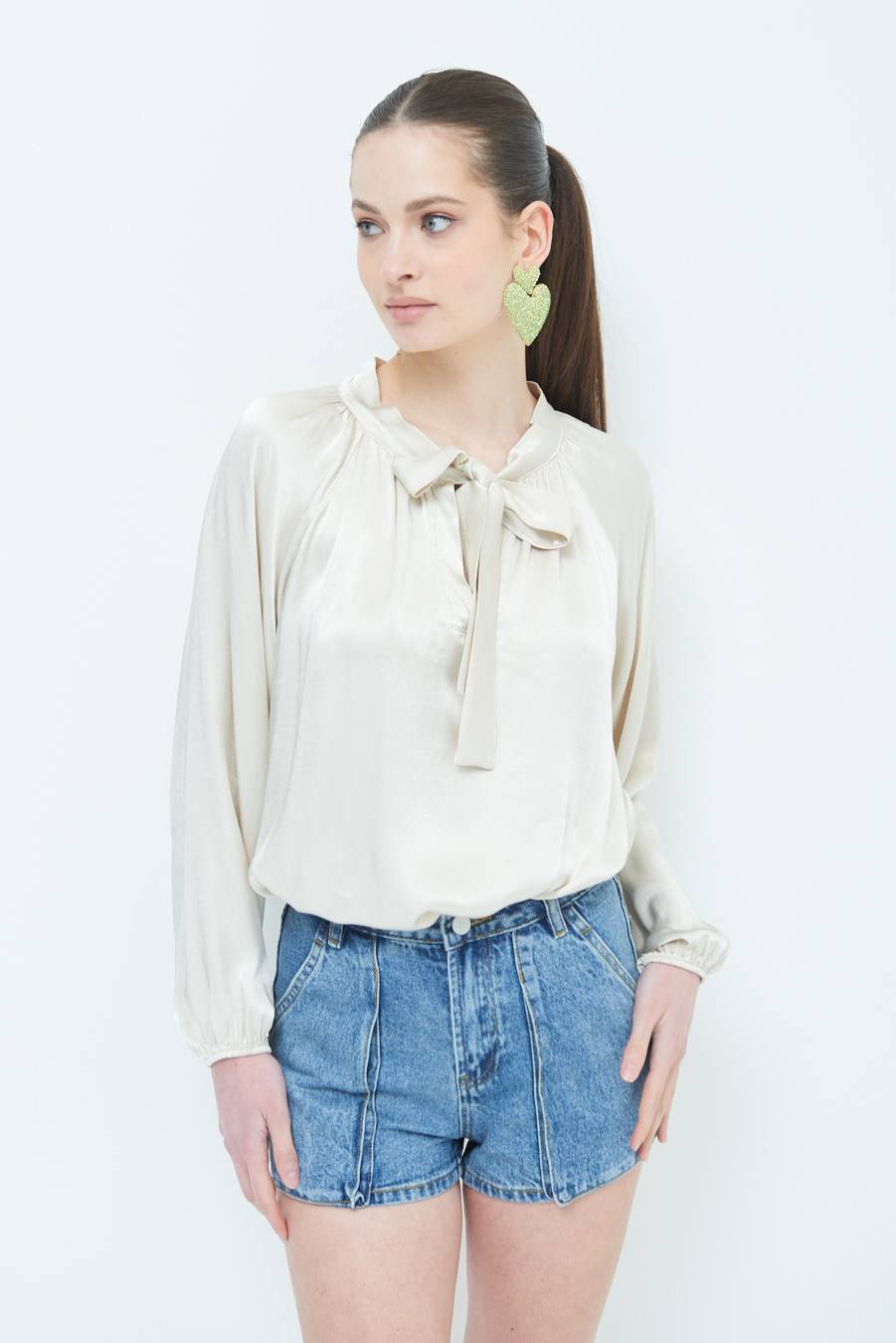 Kikisix CASACCA RASO VISCOSA FIOCCO/CRAVATTA BEIGE I Più Venduti
