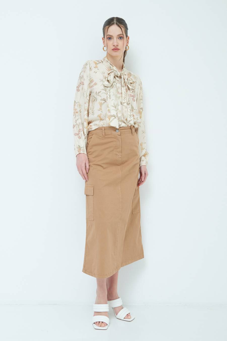 Kikisix GONNA CON TASCONI BEIGE Convenienza